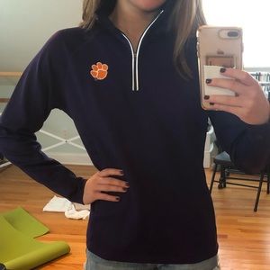 Clemson purple quarter zip pullover